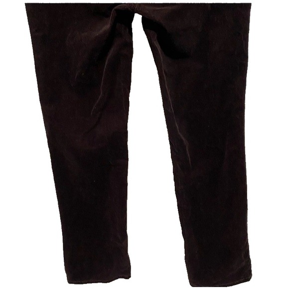 Chaps Denim Petites Women's Brown Velvet Straight Leg Mid-Rise Pants Size 4P - Picture 3 of 11